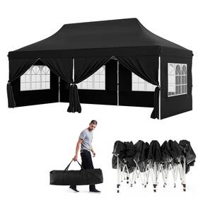 Hcst05532 Costway 10 X 20ft Pop Up Canopy Outdoor Tent With 6 Sidewalls Carrying Bag