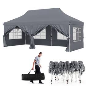 Hcst05533 Costway 10 X 20ft Pop Up Canopy Outdoor Tent With 6 Sidewalls Carrying Bag