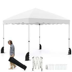 Hcst07292 Costway 10 X Ft Pop Up Canopy Tent Outdoor Easy Setup Sunshade With Wheeled Bag