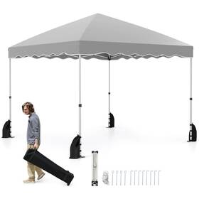 Hcst07462 Costway 10 X Ft Pop Up Canopy Tent Portable Foldable Patio Shelter With Wheeled Bag