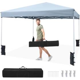 Hcst10675 Costway 10 X Ft Pop Up Canopy Tent With Carrying Bag 4 Sandbags 8 Stakes Wind Ropes