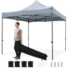 Hcst10700 Costway 10 X Ft Outdoor Pop Up Canopy Tent With Wheeled Bag 4 Sandbags Stake And Ropes