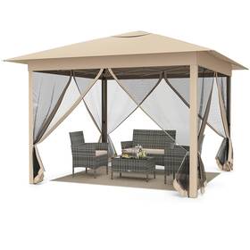 Hcst12415 Costway 11.5 X Ft Easy Pop-up Canopy With Mesh Screen Netting Air Vent 4 Doors Bag