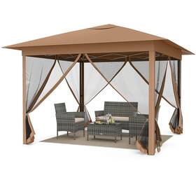Hcst12416 Costway 11.5 X Ft Easy Pop-up Canopy With Mesh Screen Netting Air Vent 4 Doors Bag
