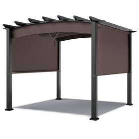 N096wl-cfa18838 Costway 10 X 10ft Patio Pergola Gazebo Sun Shade Shelter With Retractable Canopy