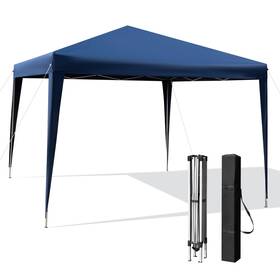 N890bla19776 Costway Patio 10x10ft Outdoor Instant Pop-up Canopy Folding Sun Shelter Carry Bag Navy