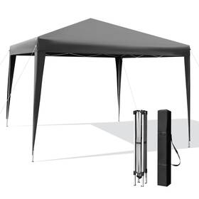 N894gra19777 Costway Patio 10x10ft Outdoor Instant Pop-up Canopy Folding Sun Shelter Carry Bag Grey