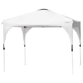 Np10053wh Costway Pop-up Tent 10ft X Square White Adjustable Height Semi-permanent