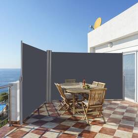 Op3572 Costway 237 Inch X 63 H Patio Retractable Double Folding Side Awning Screen Divider