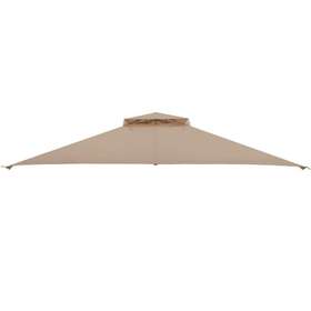 Op70382cf-a Costway Canopy 144 Inch X120 Patio Gazebo Replacement Top Cover Outdoor Brown 2-tier