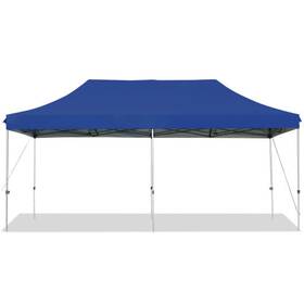 Op70659 Costway 10 X 20 Feet Adjustable Folding Heavy Duty Sun Shelter With Carrying Bag-blue