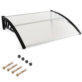 Us-2hcst00688 Costway Outdoor Front Door Patio Overhang Awning For Sunlight Rain Snow Wind Protection