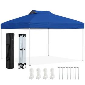 Us-2hcst07854 Costway 10 X Ft 1-person Setup Pop Up Canopy Tent With 1-push Center Lock Wind Ropes