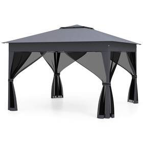 Us-2hcst07858 Costway 11 X Ft Pop Up Canopy Tent With Mesh Screen Netting Carrying Bag Zippered Doors