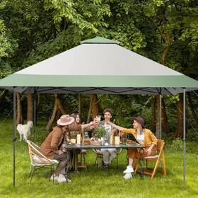 Us-2np10829gn Costway Patio 13x13ft Pop-up Gazebo Canopy Tent Instant Sun Shelter Outdoor Wheeled Bag