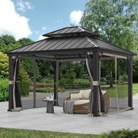 Pa8008008 Covered Outdoor Replacement Mosquito Nets Screen Sidewalls With Zipper Netting Only