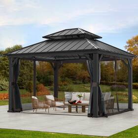 Pa8008009 Covered Outdoor Mosquito Nets Canopy Screen Sidewalls With Zipper Netting Only