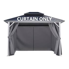 Cowvie 683370278172 Gazebo Curtain Replacement Universal 4-panel Sidewalls 12ft X 14ft Patio