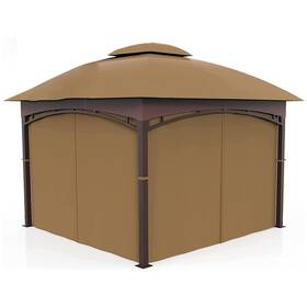 Cozyvida 723649439030 Gazebo Universal Replacement Privacy Curtain 4-panels Sidewall With Zipper On