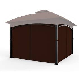 Cozyvida 723649440333 Gazebo Universal Replacement Privacy Curtains 4-panels Sidewall With Zipper