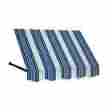 Cr44-4ngw Awntech 48-inch 4-feet Dallas Retro Window Entry Awning 56 By Navy Gray White 731478765831