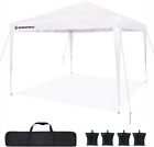 Cronda 10x10 Easy Pop-up Canopy Tent With Weight Bags Outdoor Beach Patio S