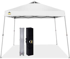 Crown Shades 972228200941 9x9 Pop Up Canopy Tent Slanted Legs For Added Stability - Beach Sun Shel