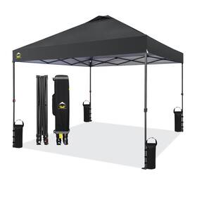 Cs-rs100c-bk Crown Shades 10x10 Pop Up Canopy Tent - Patented Center Lock One Push Instant Outdoor Cano