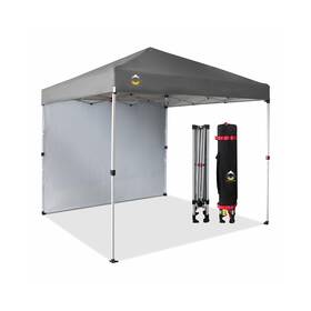Rs64c-s1 Crown Shades 8x8 Pop Up Canopy With 1 Side Wall - Beach Tent One Push Se