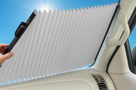 Ss025 Dash Designs 25 Inch Large Fit Retractable Shade Auto Windshield Sunshade Silver Reflectiv