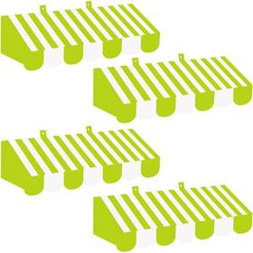 Jia-datanly-1867 Datanly 4 Pcs 3d Awning Decorations Ice Cream Cart 24.8 X 8.3 Inches Green