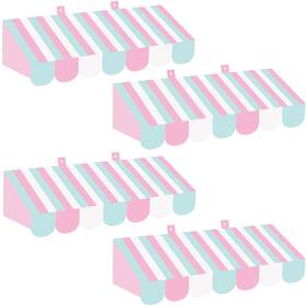 Jia-datanly-1868 Datanly 4 Pcs 3d Awning Decorations Ice Cream 24.8 X 8.3 Inches Light Blue