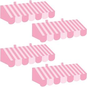 Jia-datanly-1869 Datanly 4 Pcs 3d Awning Decorations Ice Cream 24.8 X 8.3 Inches Light Pink