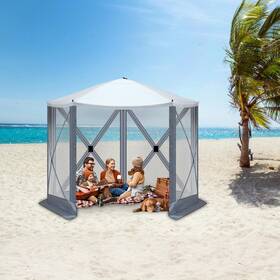 00465111 Dawa 10x10ft Heavy Duty Pop Up Camping Canopy Tent Folding Gazebo 5sides Outdoor