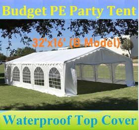 Delta 619317898615 Canopies 32ftx16ft Budget Pe Party Wedding Tent Canopy White - B Model