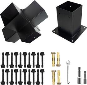Hjc-0045 Devalley 5-way Right Corner Pergola And Base 1p Matte Black