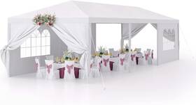0083-wt Devoko 10ftx30ft Heavy Duty White Party Tent Waterproof Outdoor Wedding Canopy For Ba