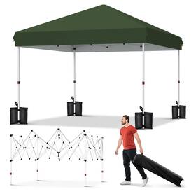 Dexso 198290507238 10x10 Pop Up Canopy - Outdoor Tent With Portable Roller Bag Button P