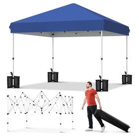 Dexso 198290507245 10x10 Pop Up Canopy - Outdoor Tent With Portable Roller Bag Button P