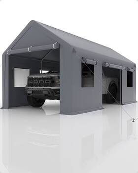 Dexso 198290593774 Carport 13ftx20ft Heavy Duty Portable Garage 1.0 Mm Steel Poles And 180 G