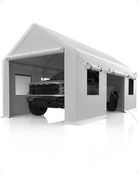 Dexso 198290958399 Carport 13ftx20ft Portable Garage Heavy Duty Canopy Reinforced Steel