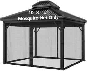 Hwwz1005d Dhyazqfit Mosquito Net With Zipper For Outdoor Camping Canopy 4-panels Screen Black