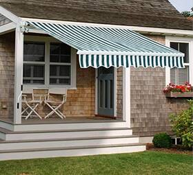 Diensweek 693160238989 8ftx7ft Patio Awning Retractable Fully Assembled Manual Commercial Gr
