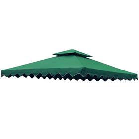 X118 Dockmoor 445026411431 Gazebo Canopy Top Replacement 10x10 Cover 2tier Green-wave Edge 118 Inch