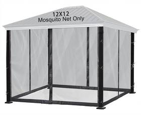 Wz-007 Doosarg 12x12 Mosquito Netting For Gazebo Canopy Universal 4-door Z