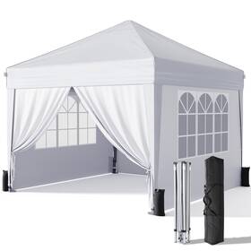 P850062367418 Driftalia 10x10 Pop Up Canopy With Sidewalls Outdoor Instant Tent Carry Ba