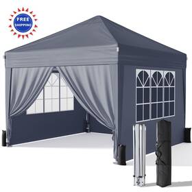 P850062367425 Driftalia Pop Up Canopy 10x10 With Sidewalls Outdoor Instant Tent For Events Camping Carry