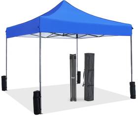 Dumos-ct-bl10 Dumos Canopy Tents 10x10 Heavy Duty With Sand Bags Pop Up For Vendor Market