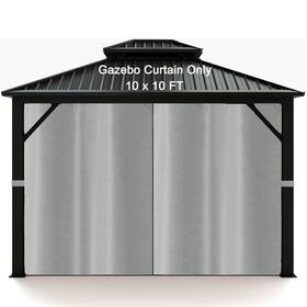 Durcover 604220142948 Gazebo Replacement Curtain 10x10ft Universal With Zippers For