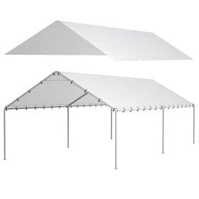 Dwale 772467858394 10 X 20 Ft Carport Replacement Canopy Cover Garage Top Tent Shelter Tarp With